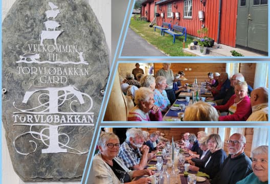 Besøk Torvløbakken Gard . Vi ble servert deilig mat av et hyggelig vertskap.